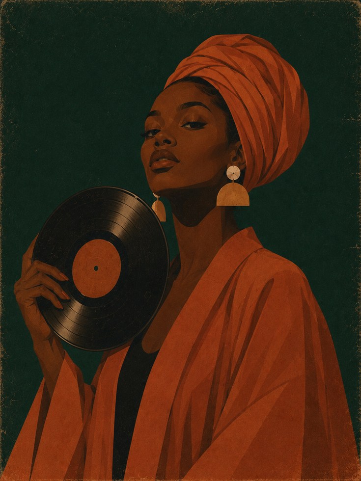 Vinyl Record Wall Art – Music Lover Print - artwork on paper