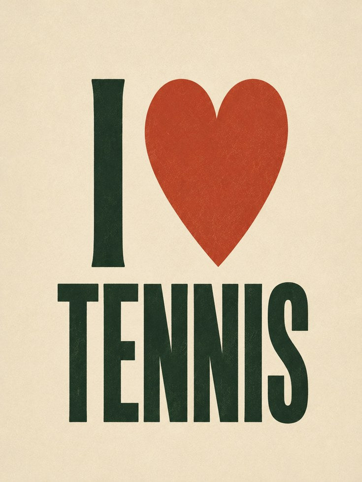Tennis Wall Art – Vintage Sports Poster - artwork on paper