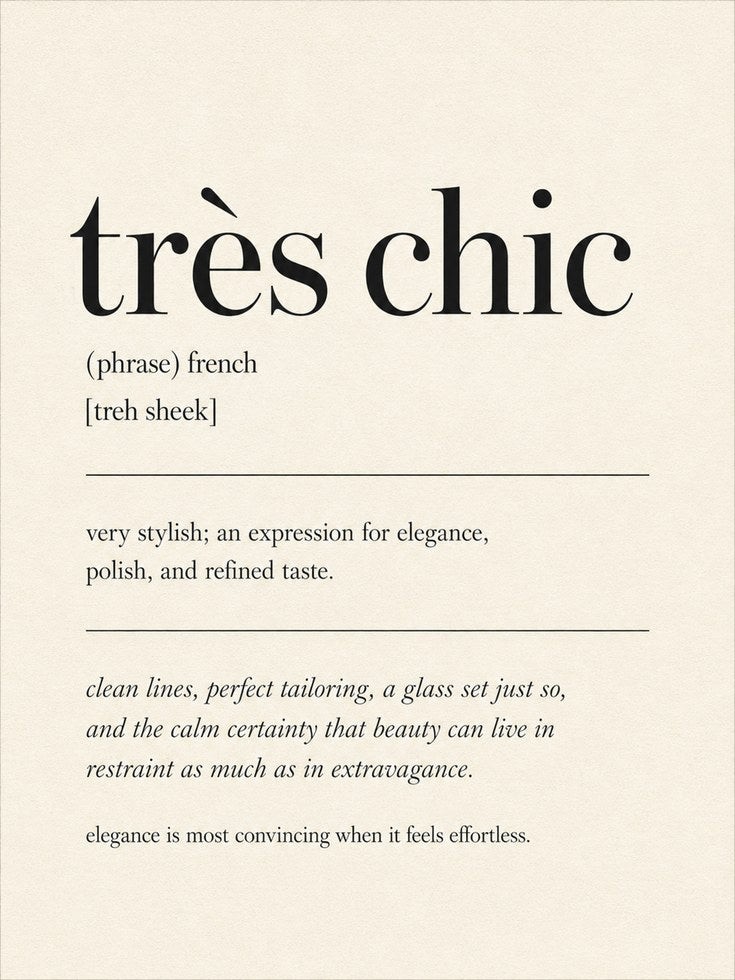 French Typography Print Très Chic - artwork on paper