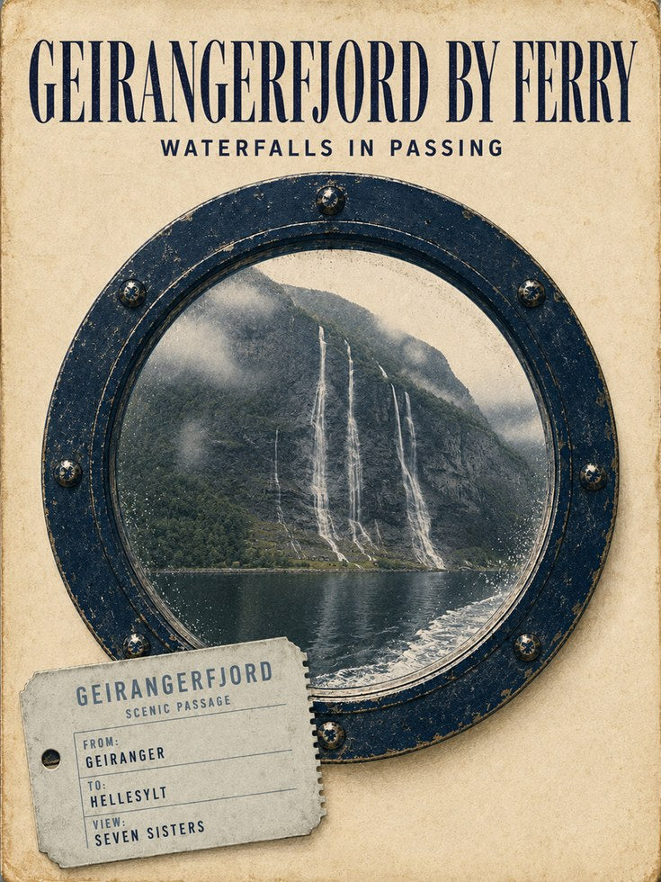 Norway Travel Poster - artwork on paper