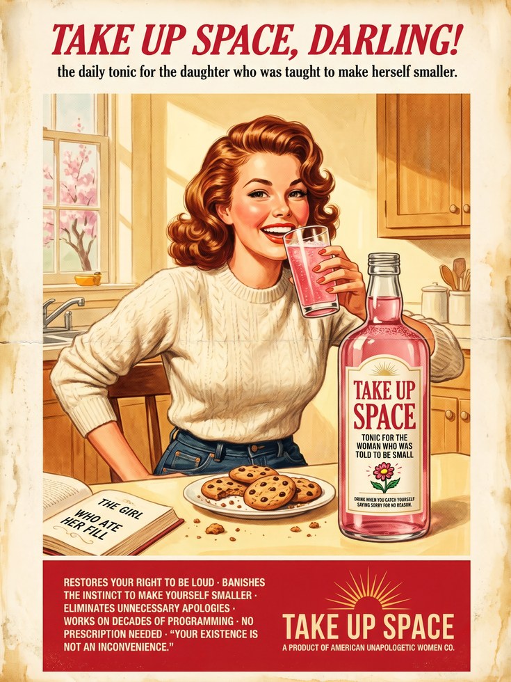 Feminist Vintage Ad Parody Print - artwork on paper