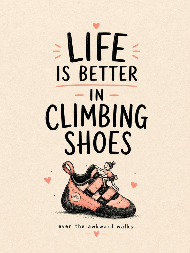 Rock Climbing Wall Art – Motivational Quote Print - artwork on paper