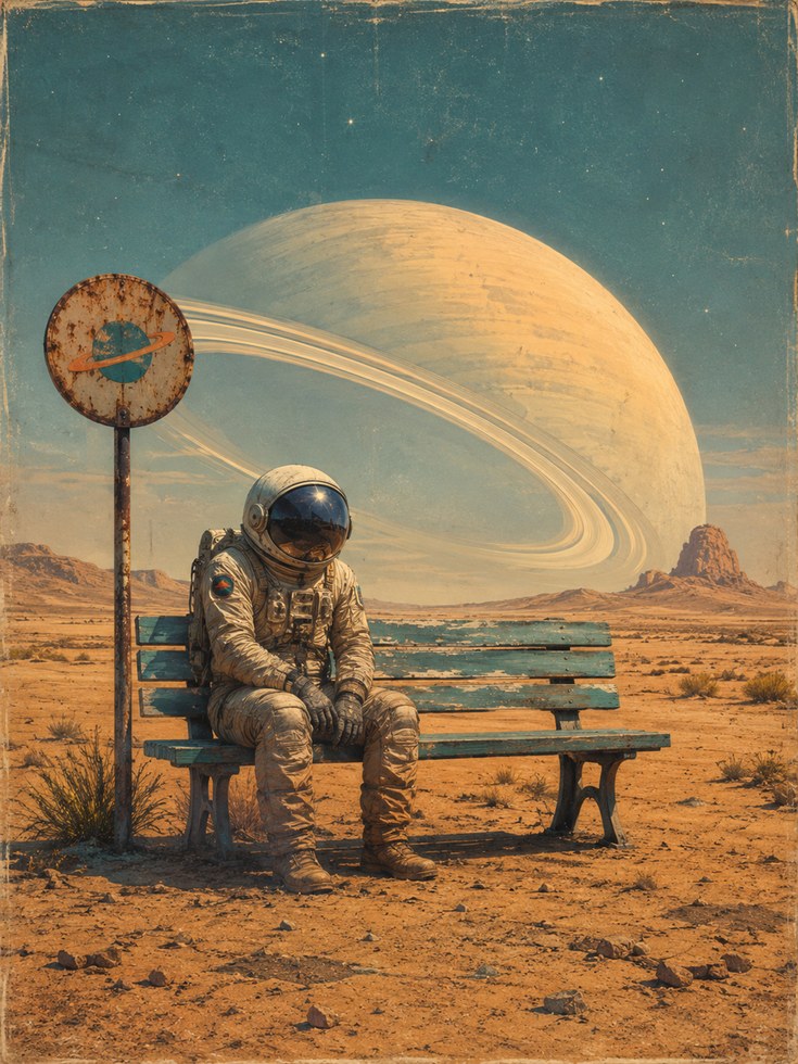 Astronaut Wall Art – Space Print - artwork on paper