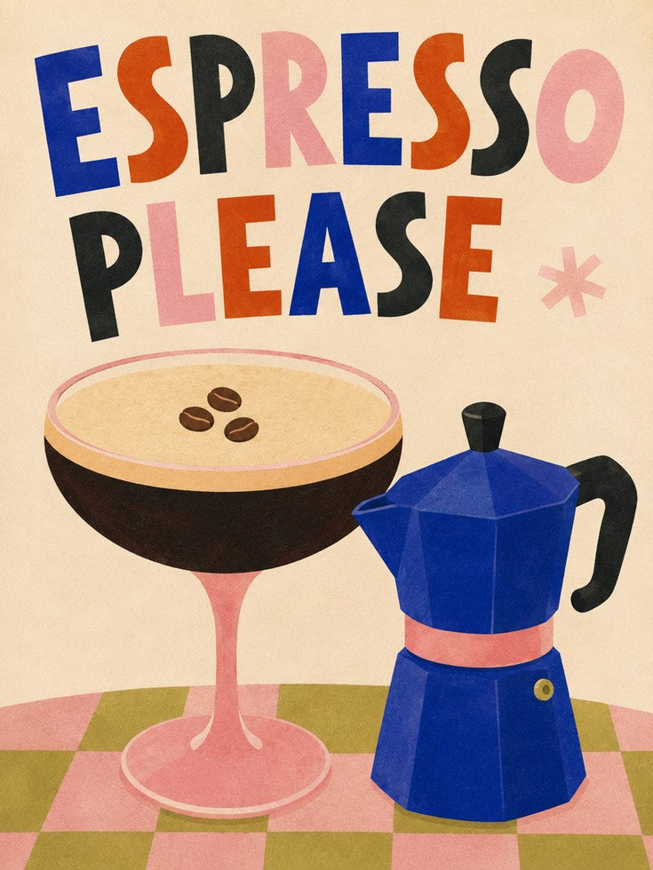 Espresso Please Coffee Print - artwork on paper
