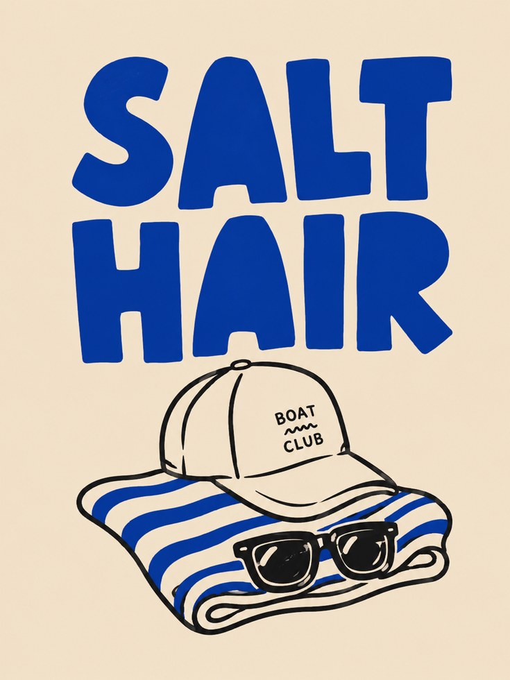 Salt Hair Beach Print – Coastal Wall Art - artwork on paper