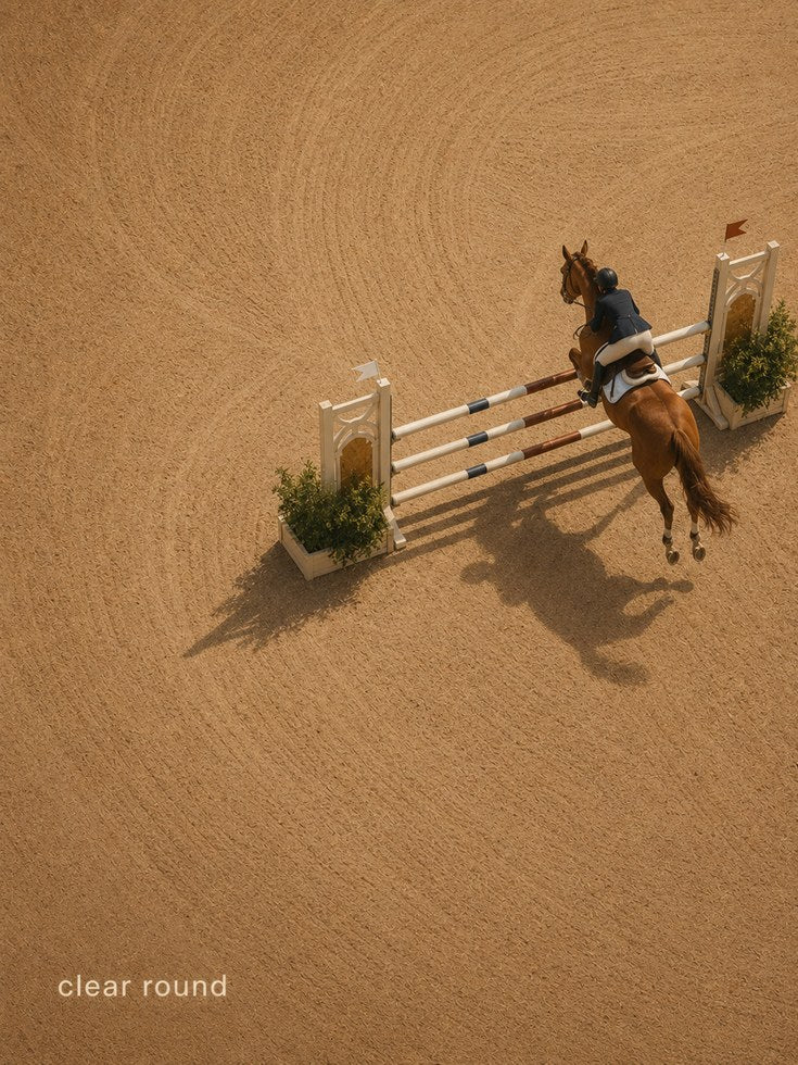 Equestrian Wall Art – Horse Jumping Print - artwork on paper