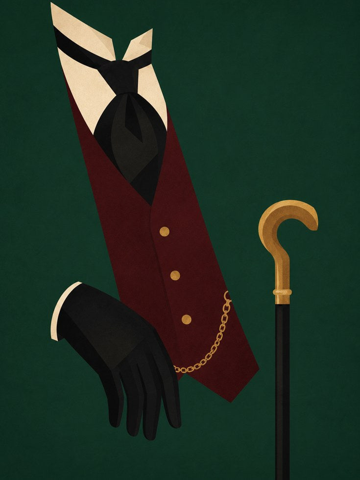 Gentleman Wall Art – Vintage Fashion Print - artwork on paper