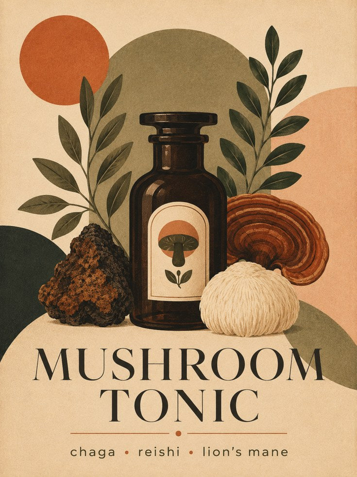 Mushroom Botanical Print - artwork on paper