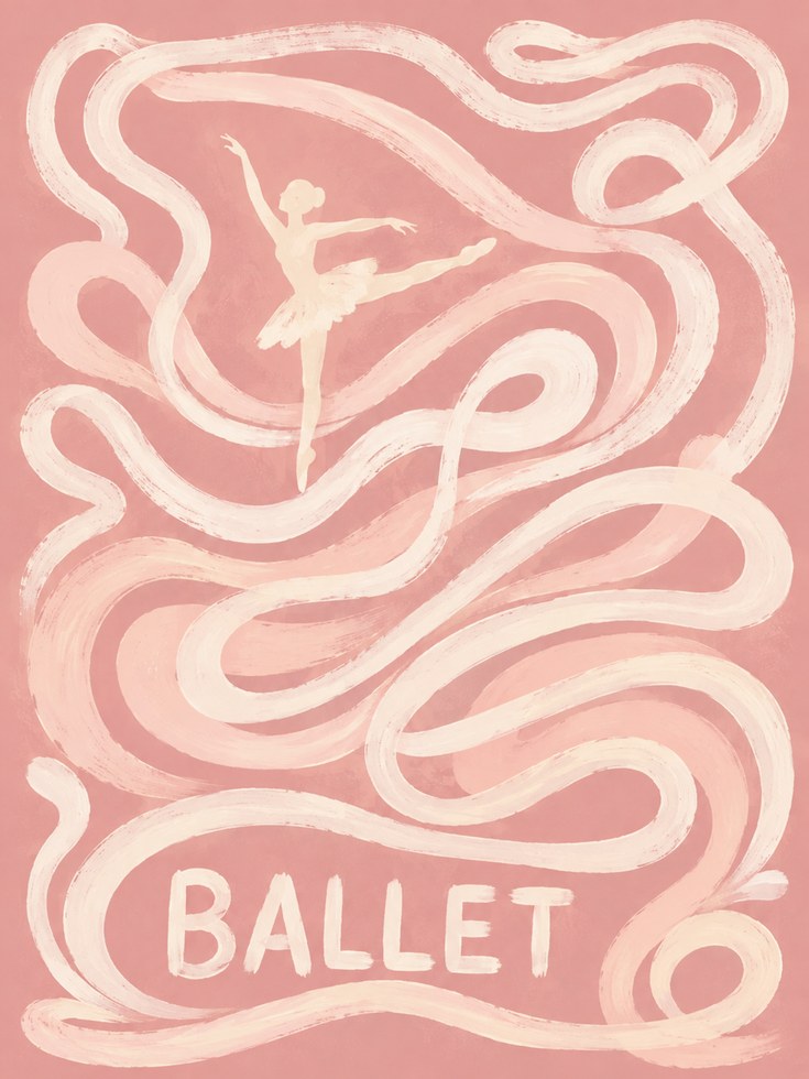 Ballet Poster – Vintage Dance Wall Art - artwork on paper