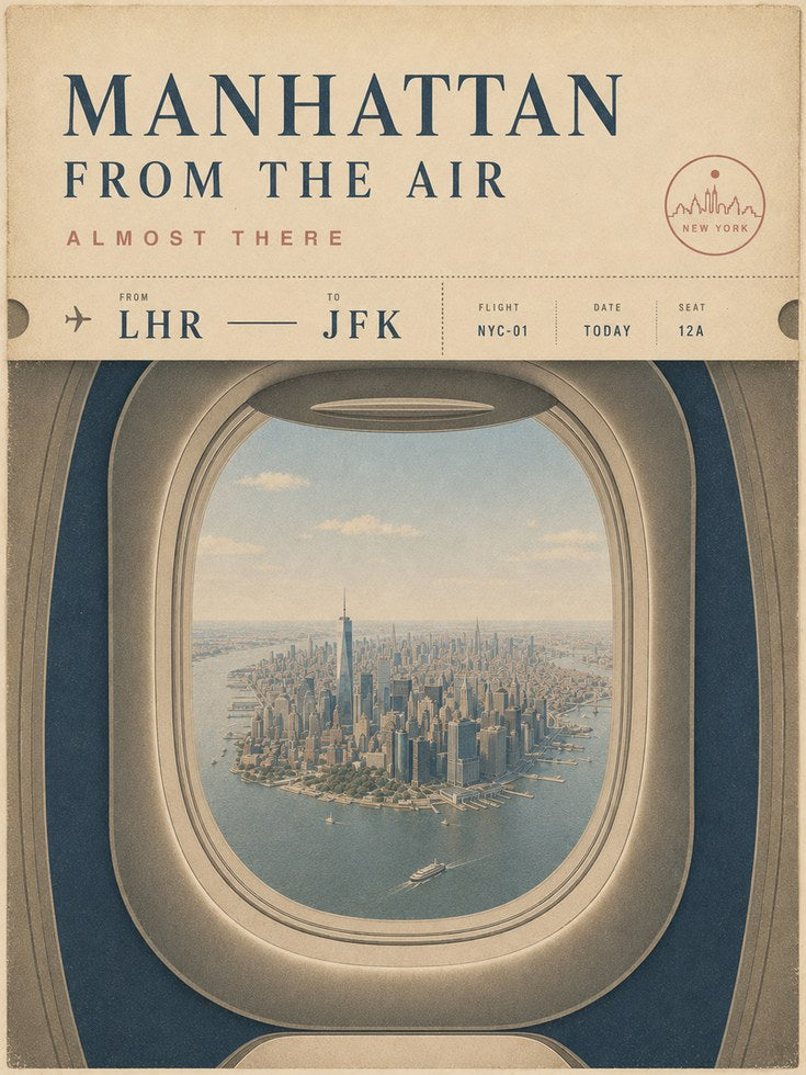 Manhattan Travel Poster - artwork on paper