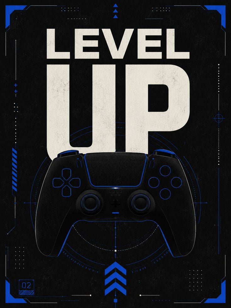 Level Up Gaming Print – Retro Controller - artwork on paper