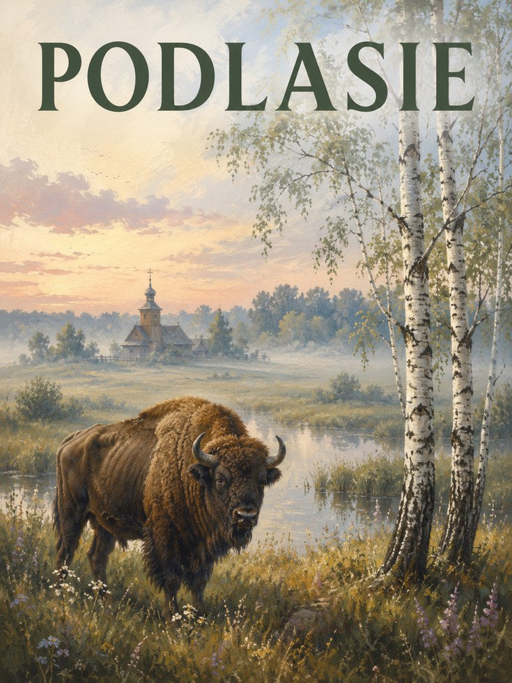 Bison Wall Art – Polish Nature Poster - artwork on paper