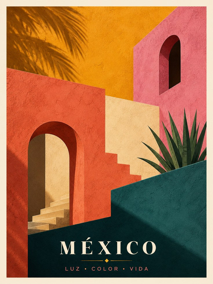 Mexico Travel Poster - artwork on paper