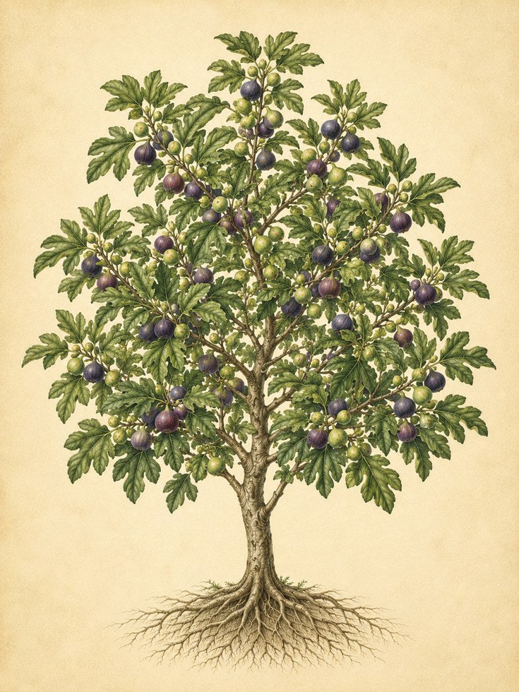 Fig Tree Botanical Print: Vintage Scientific Illustration - artwork on paper