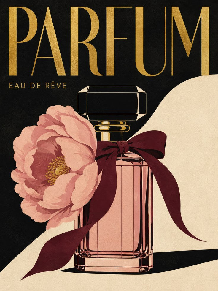 Perfume Wall Art – Vintage Fashion Print - artwork on paper