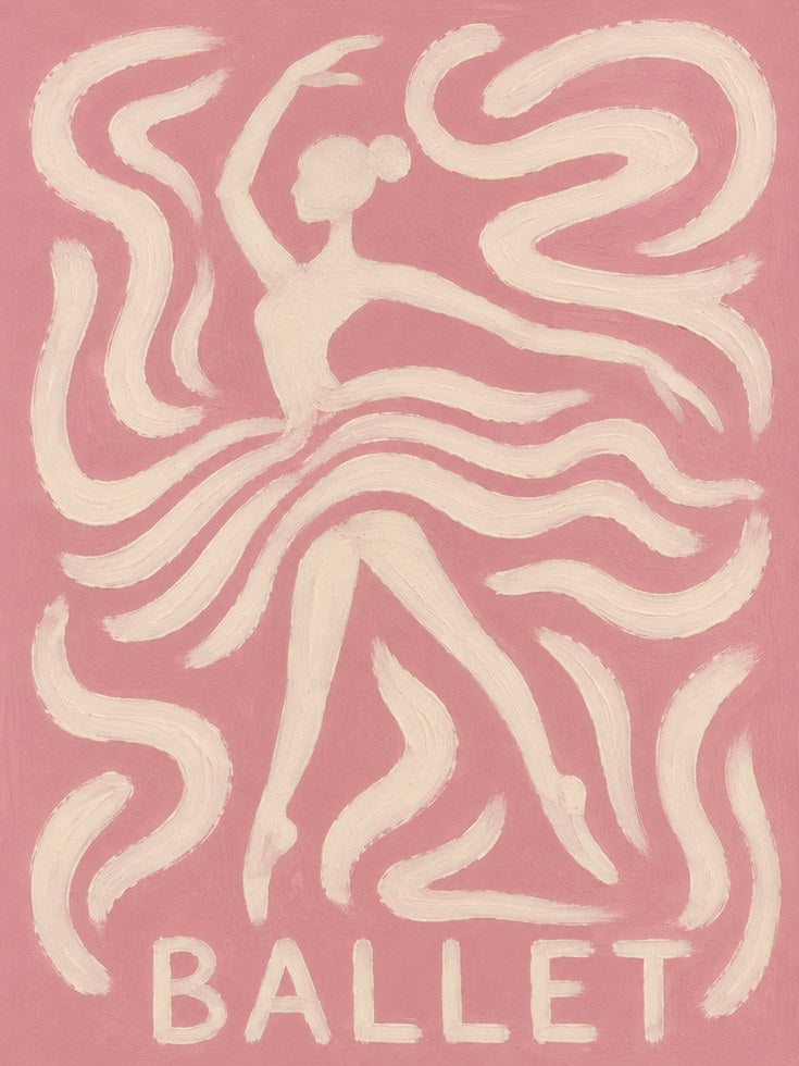 Ballet Dancer Silhouette Print - artwork on paper