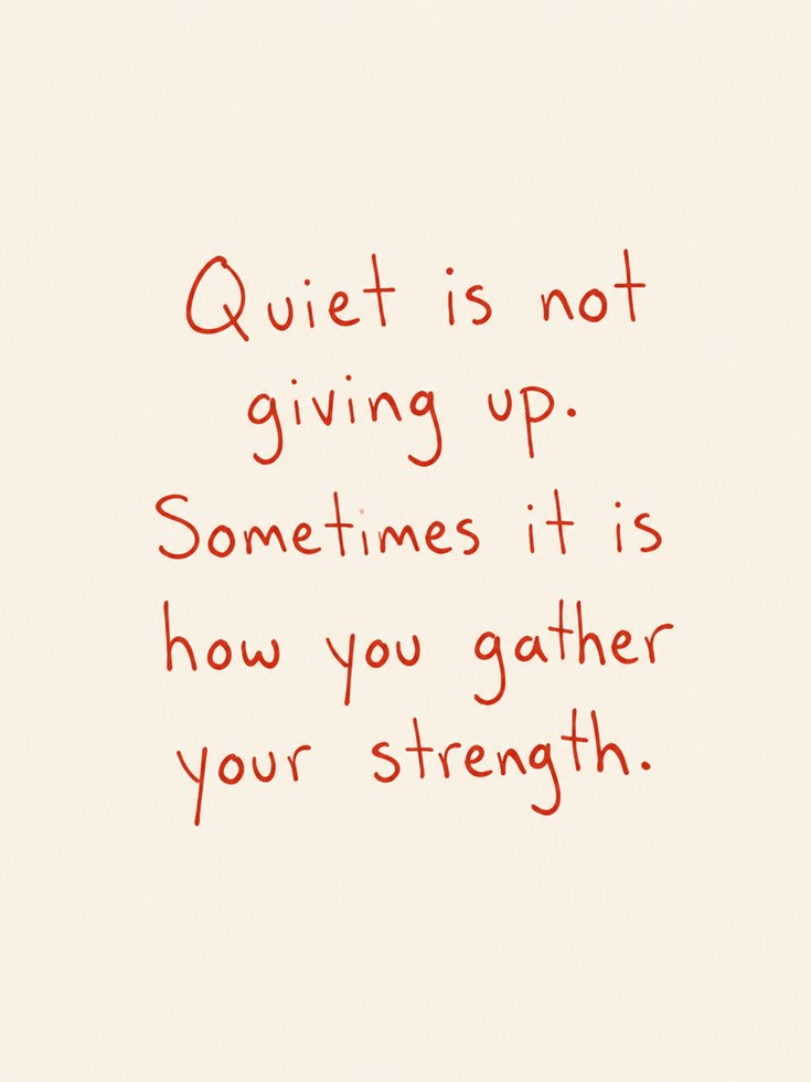 Motivational Wall Art: Handwritten Red Quote - artwork on paper