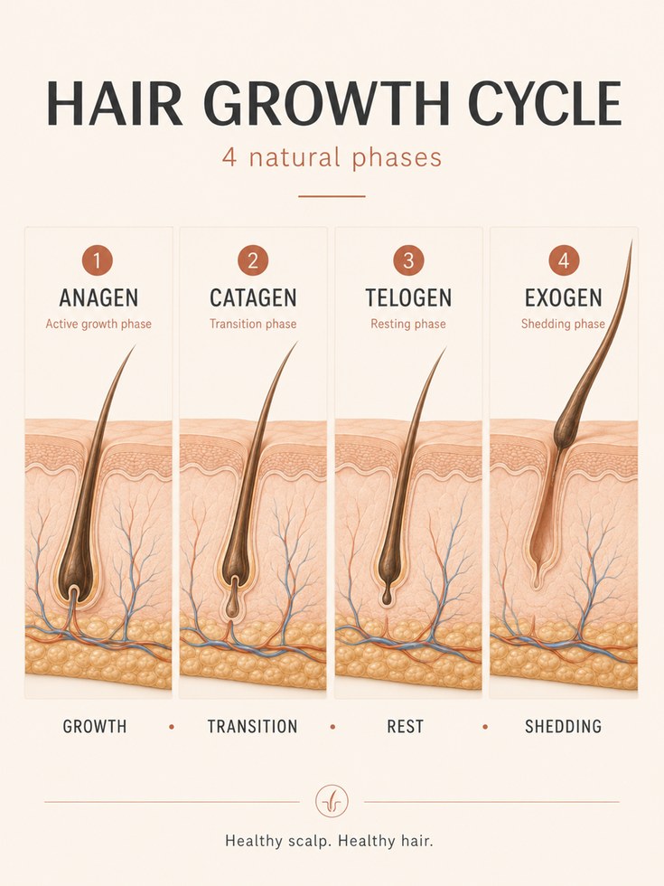 Hair Growth Cycle Poster - artwork on paper