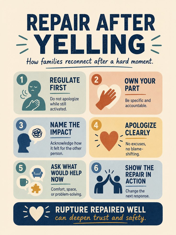 Repair After Yelling Parenting Print - artwork on paper