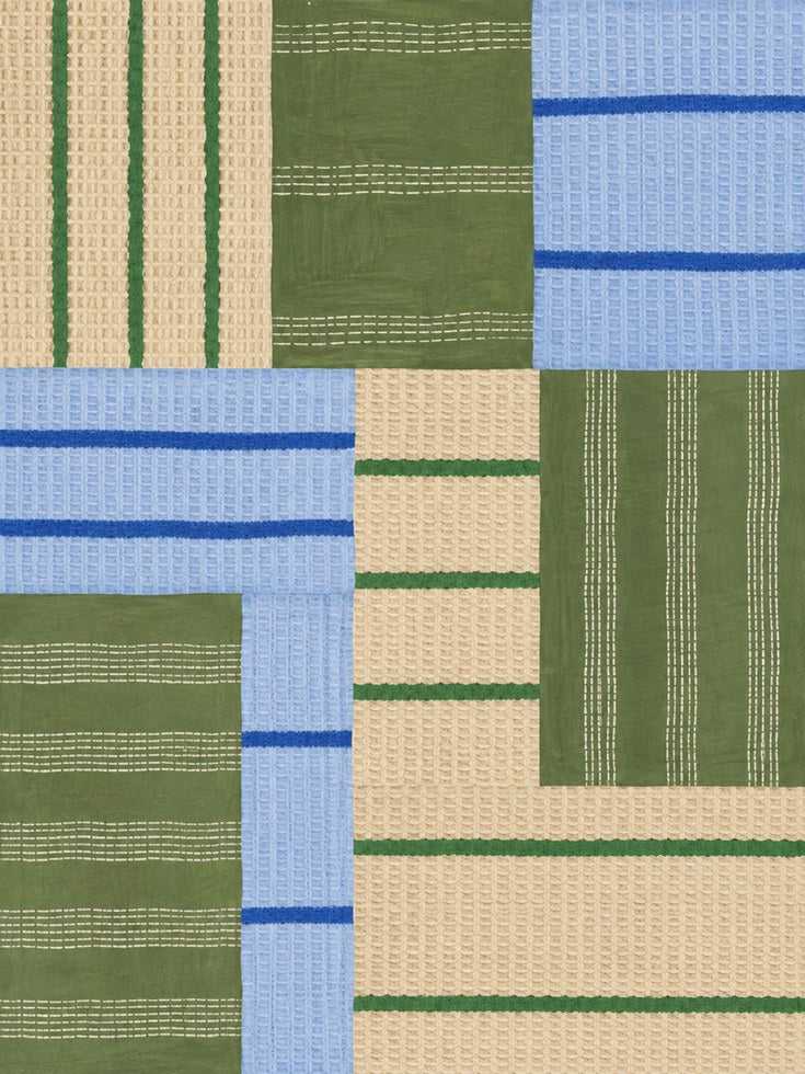 Textile Wall Art – Woven Geometric Print - artwork on paper