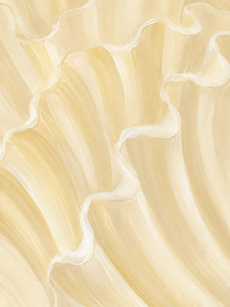 Abstract Waves Wall Art – Neutral Beige Print - artwork on paper