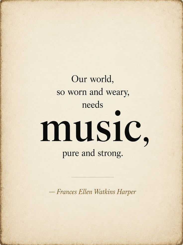 Music Quote Wall Art – Literary Typography Print - artwork on paper
