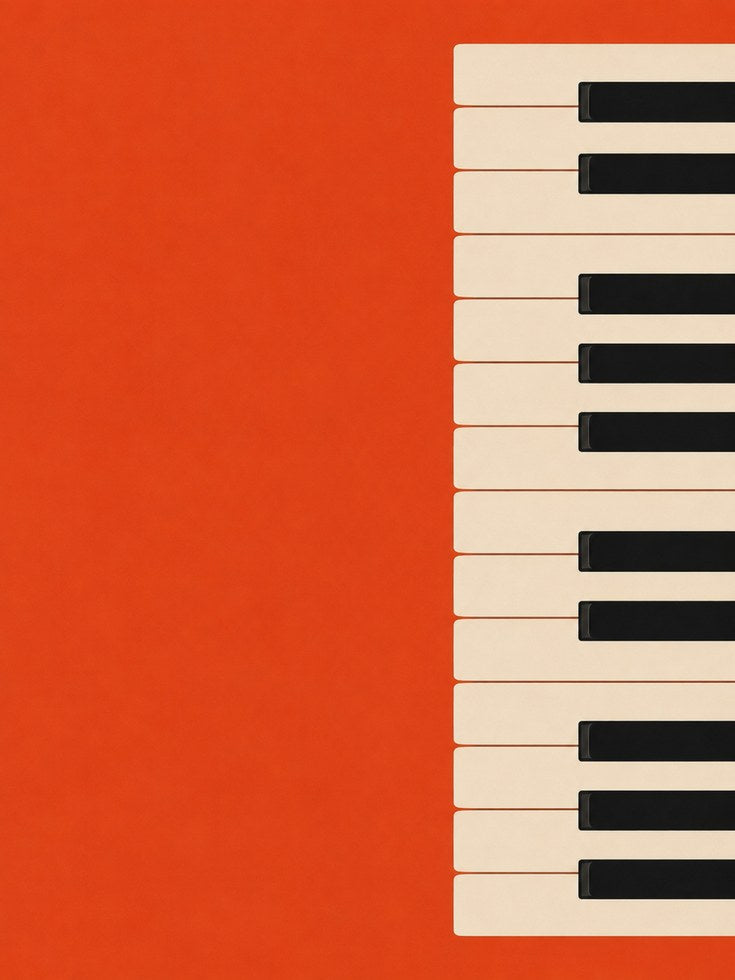 Piano Keys Wall Art – Music Room Decor - artwork on paper