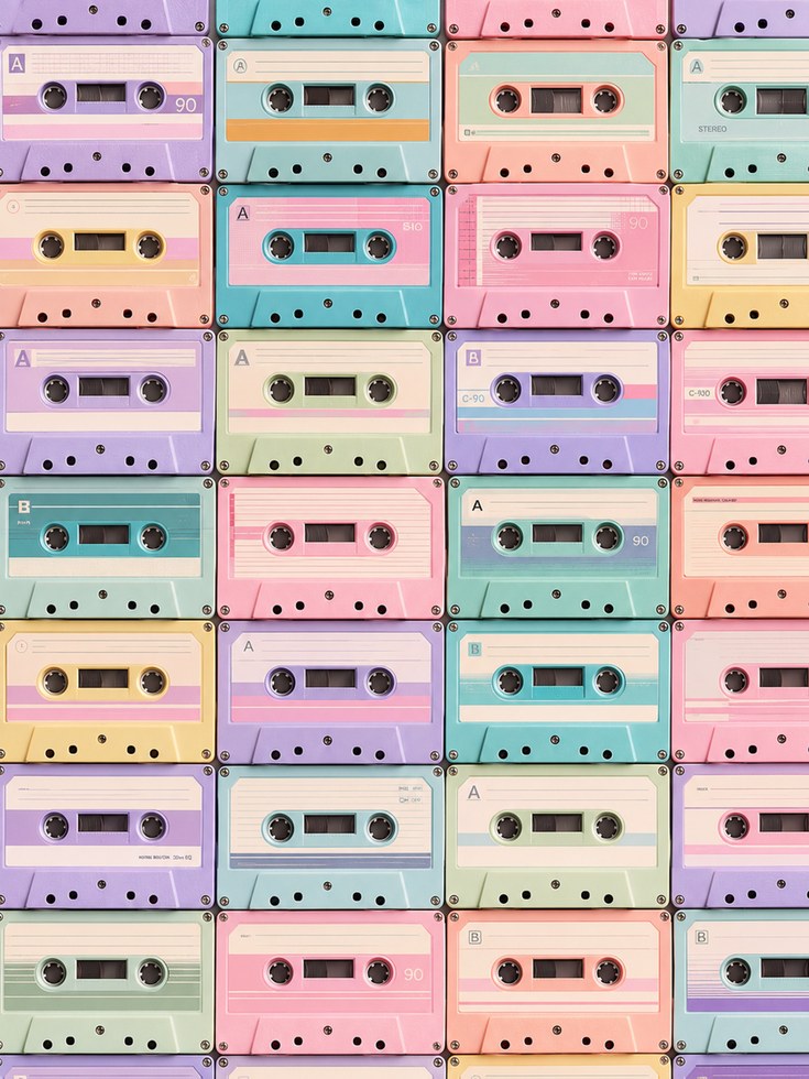 80s Retro Cassette Tape Print - artwork on paper