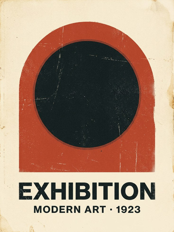 Exhibition Modern Art 1923 Poster: Bauhaus Geometric Design - artwork on paper