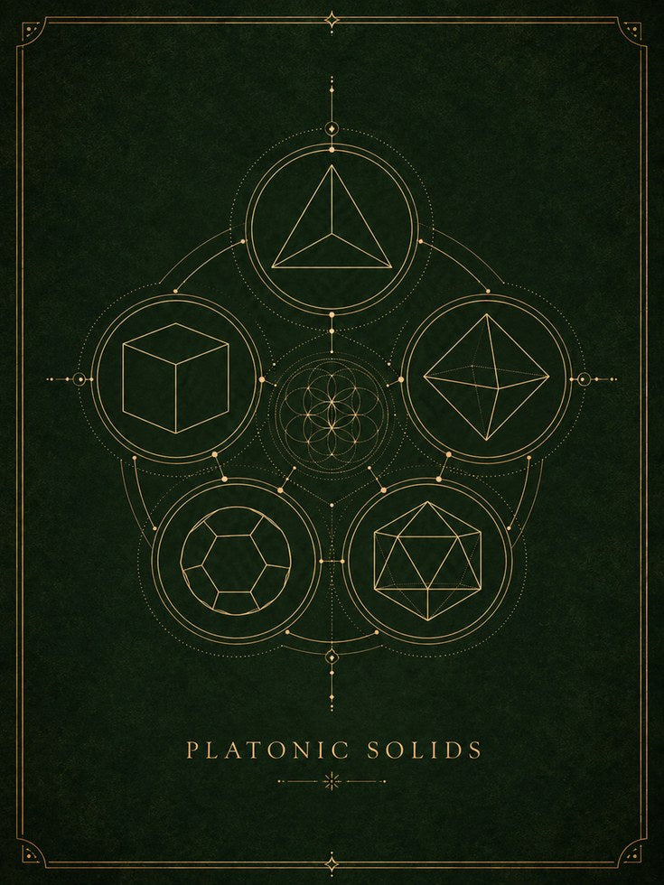 Platonic Solids Print - artwork on paper