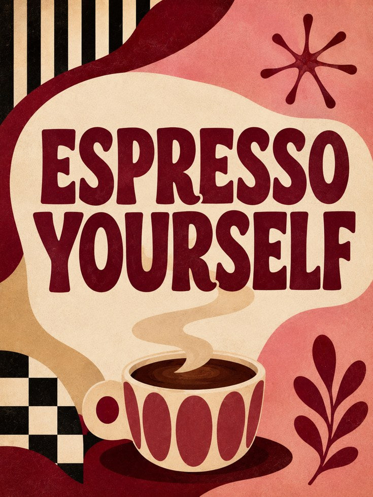 Mid-Century Coffee Print - artwork on paper