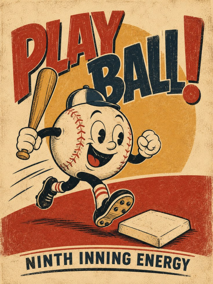Vintage Baseball Poster – Retro Sports Wall Art - artwork on paper