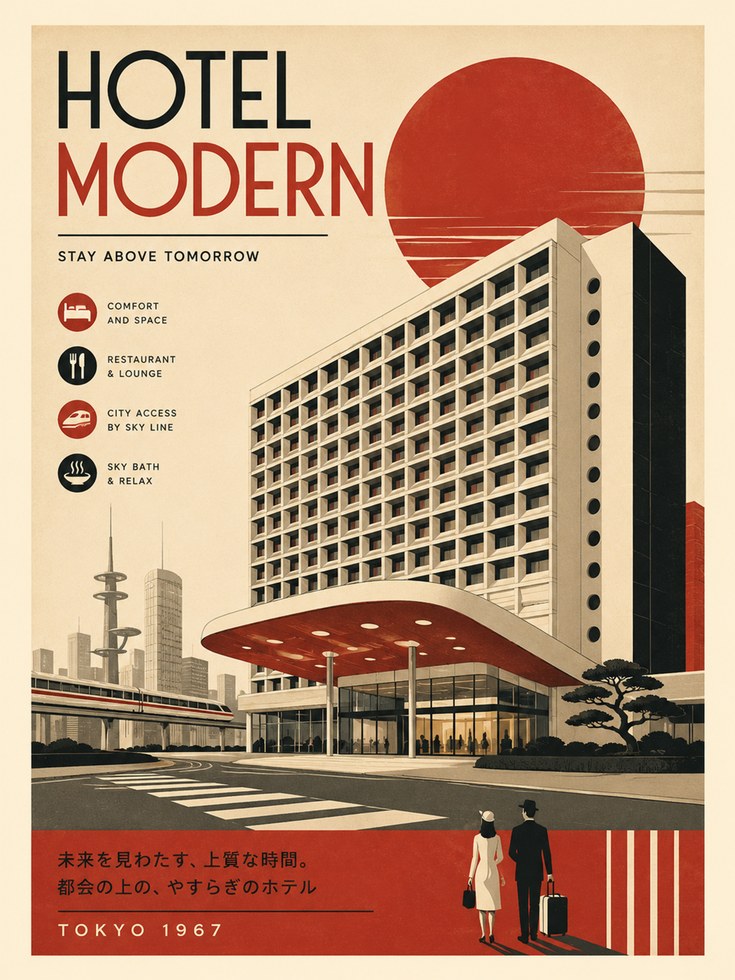 Tokyo Travel Poster – Retro Japan Print - artwork on paper