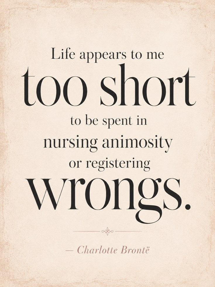 Literary Quote Wall Art – Charlotte Bronte Print - artwork on paper