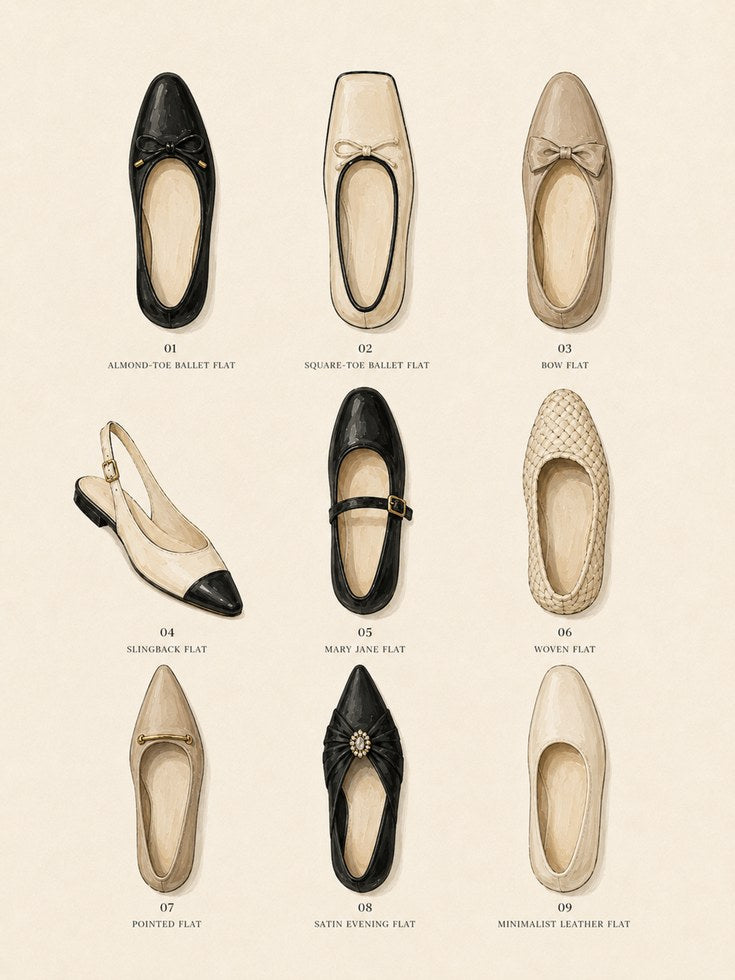 Ballet Flats Poster – Shoe Collection Print - artwork on paper
