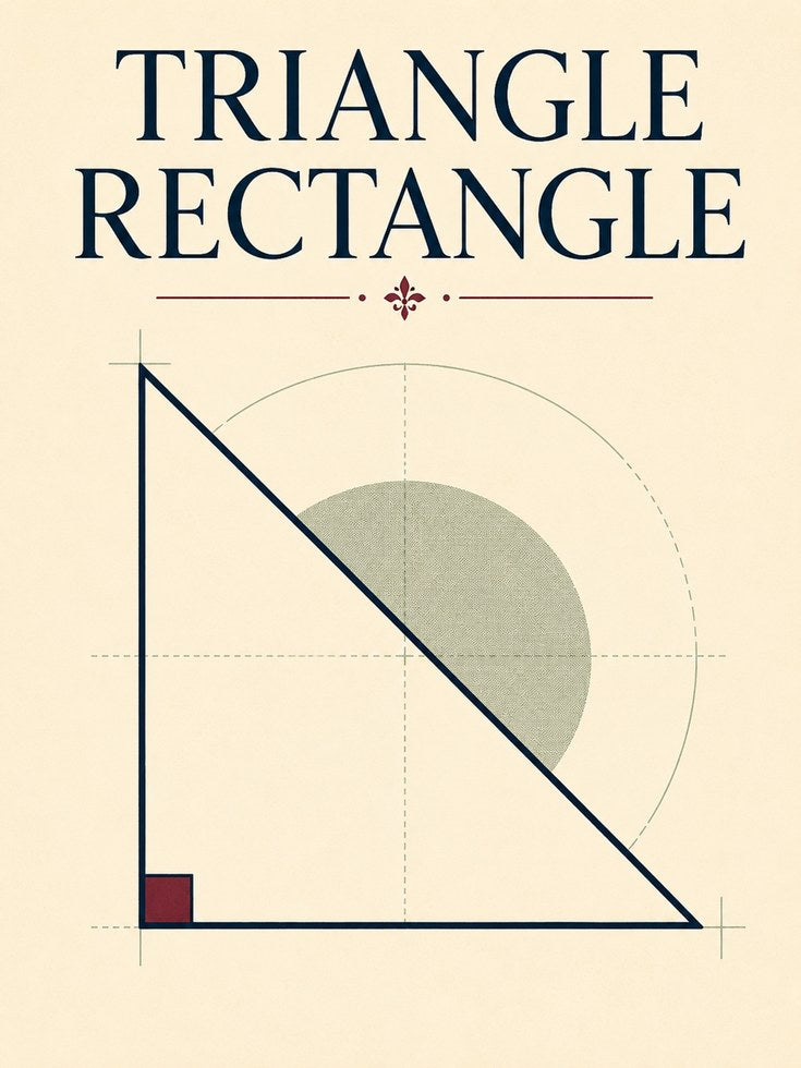 Geometric Wall Art – Triangle Rectangle Print - artwork on paper