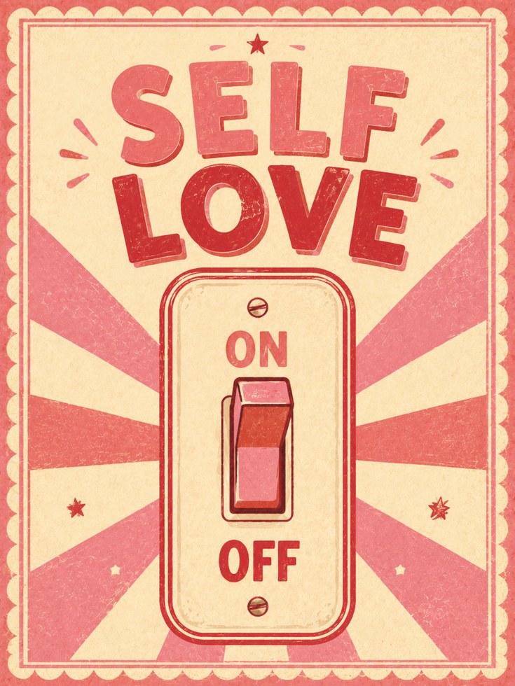 Self Love Wall Art – Motivational Print - artwork on paper