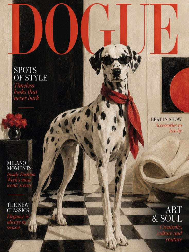 Dalmatian Wall Art – Fashion Dog Print - artwork on paper