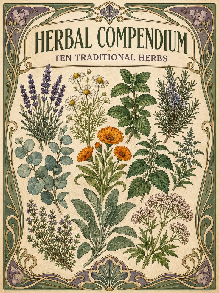 Herbal Botanical Print - artwork on paper