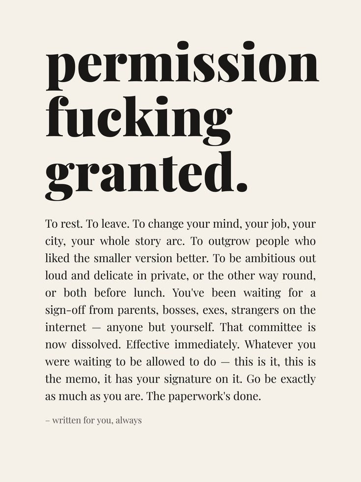 Permission Granted Print - artwork on paper
