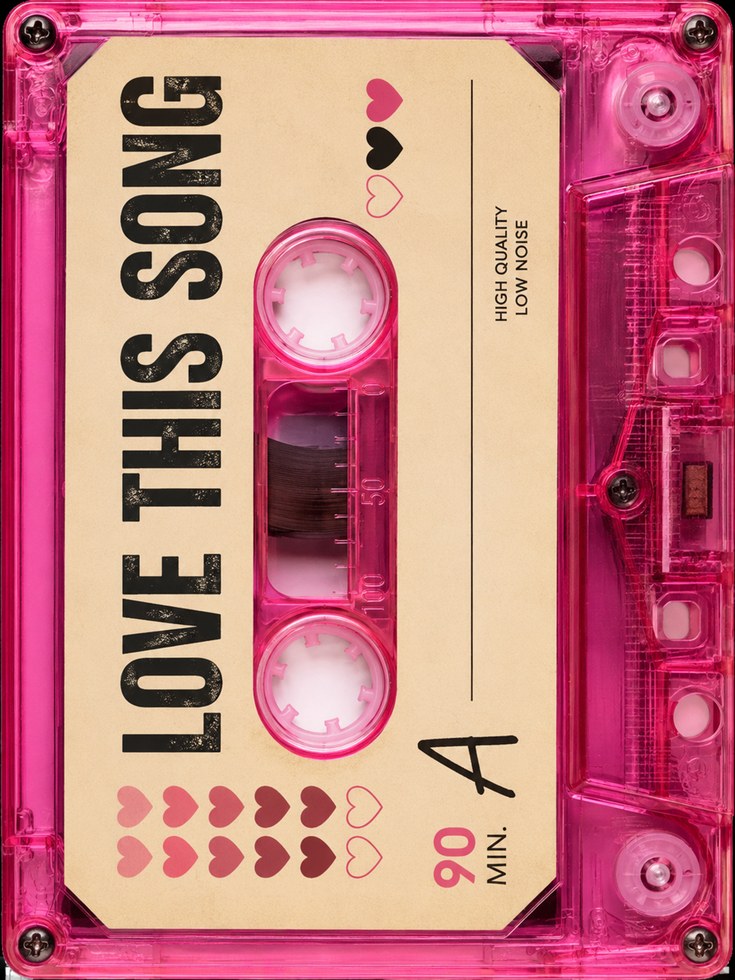 Retro Cassette Tape Print - artwork on paper