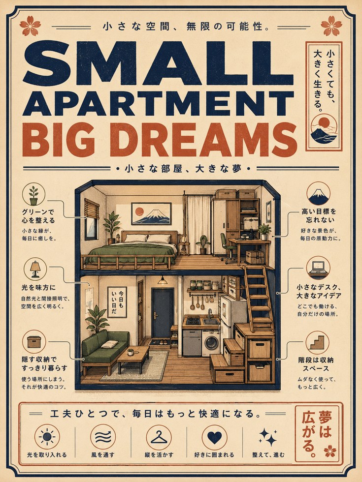Japanese Apartment Poster - artwork on paper