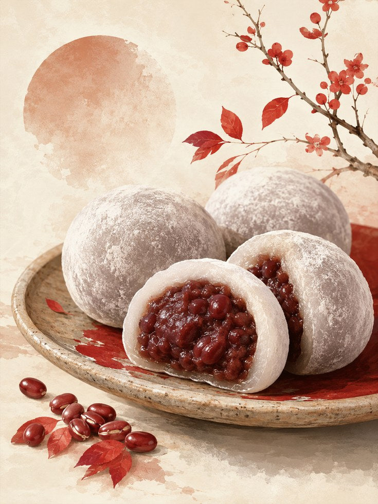 Mochi Wall Art – Japanese Dessert Print - artwork on paper