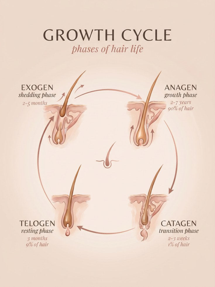Hair Growth Cycle Poster - artwork on paper