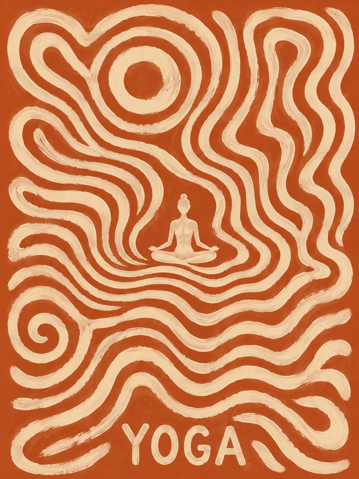 Yoga Wall Art – Meditation Room Decor - artwork on paper