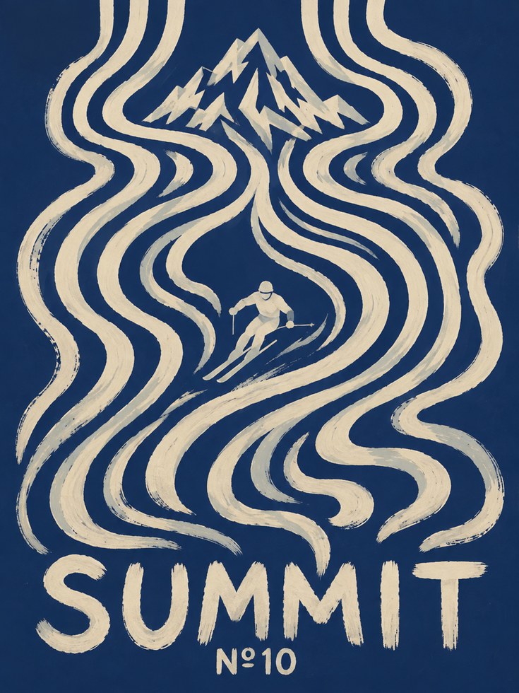 Ski Poster – Mountain Wall Art - artwork on paper