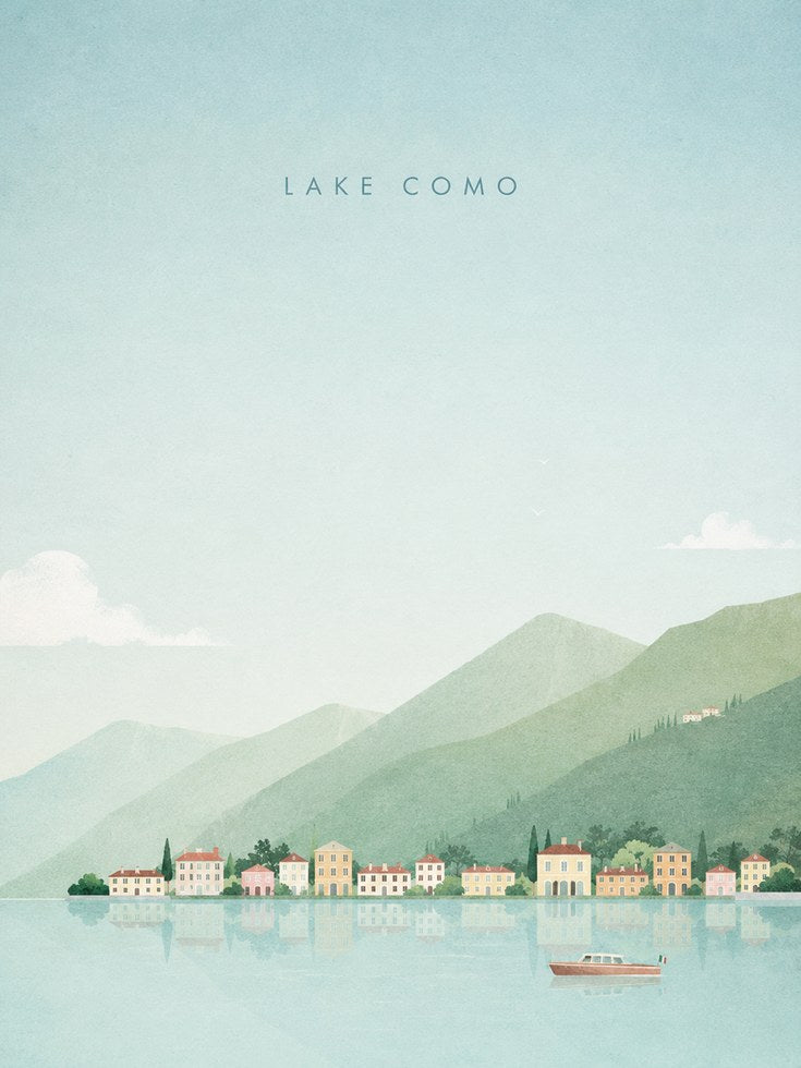 Lake Como Print – Italy Travel Poster - artwork on paper