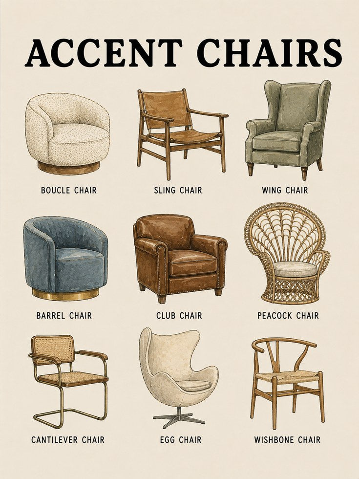 Accent Chair Wall Art: Mid-Century Modern Styles - artwork on paper