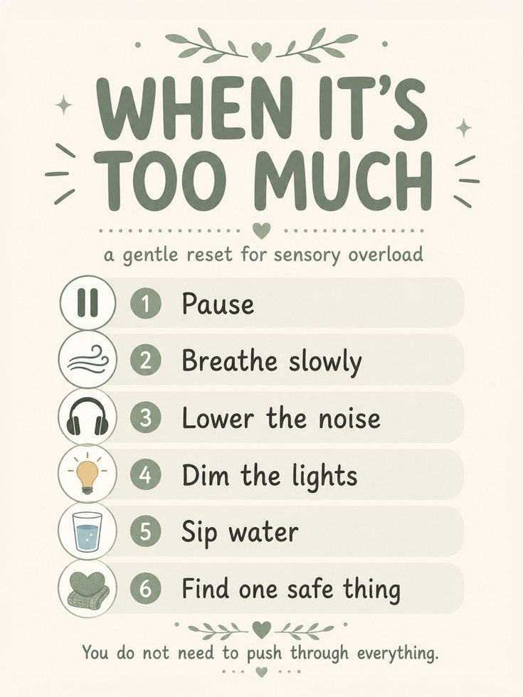 Calming Sensory Overload Print - artwork on paper