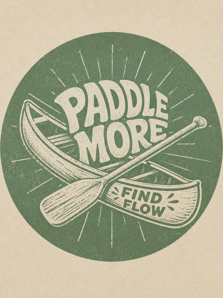 Outdoor Adventure Canoe Print - artwork on paper